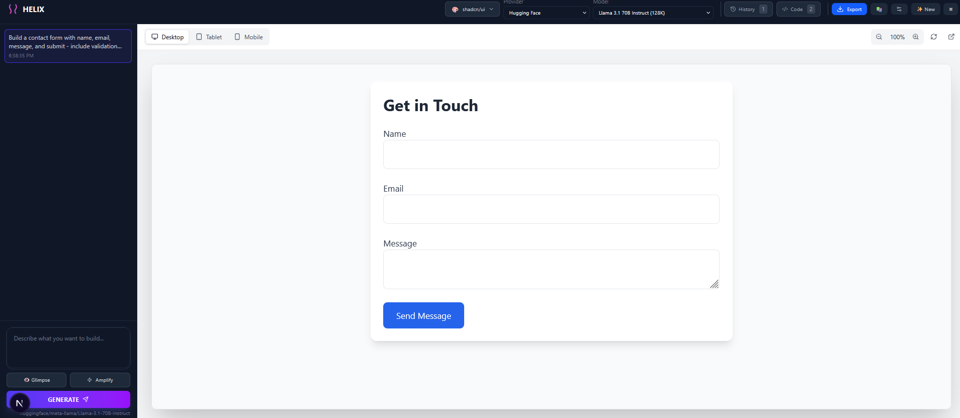 Contact Form with Validation